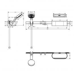 Набор акссесуаров HANSGROHE WALLSTORIS 24291670: 3