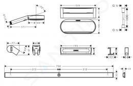 Набор акссесуаров HANSGROHE WALLSTORIS 24291700: 2