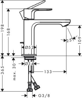 Смеситель для раковины HANSGROHE REBRIS S 72557000: 3