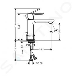 Смеситель для раковины HANSGROHE REBRIS S 72557670: 3