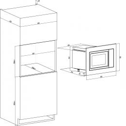Встраиваемая микроволновая печь IInterline MWS 420 ESA BA: 4
