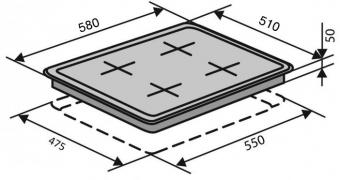 Варочная поверхность газовая VENTOLUX HG640 B2 CS (IV/RB): 4