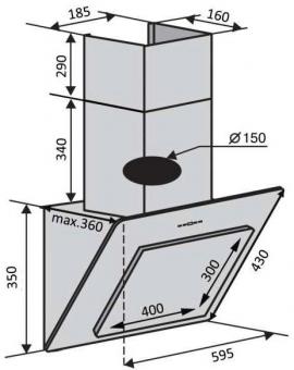 Вытяжка VENTOLUX FIORE 60 BG (1000) PB: 4