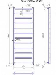 Полотенцесушитель MARIO Классик F 1200х430/400 (1.1.5909.01.P): 2