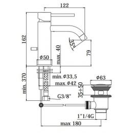 Смеситель для умывальника PAFFONI Light LIG075CR: 2