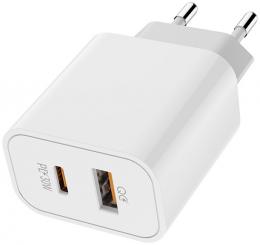 Сетевое зарядное устройство ColorWay Power Delivery Port PPS USB (Type-C PD + USB QC3.0) (30W) white (CW-CHS037PD-WT): 1