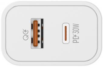 Сетевое зарядное устройство ColorWay Power Delivery Port PPS USB (Type-C PD + USB QC3.0) (30W) white (CW-CHS037PD-WT): 3