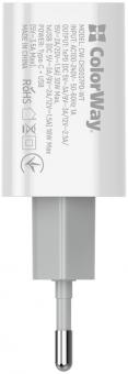 Сетевое зарядное устройство ColorWay Power Delivery Port PPS USB (Type-C PD + USB QC3.0) (30W) white (CW-CHS037PD-WT): 6