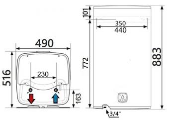 Водонагреваьель Atlantic Steatite Cube WI-FI ES-VM 100 S4 C2 WD (2400W) silver: 7