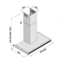 Вытяжка кухонная Fabiano Linea 90 Inox Silence + 8103.504.0507: 2