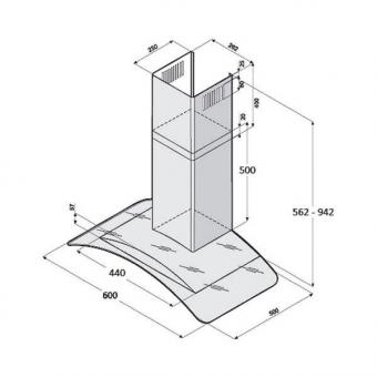 Вытяжка кухонная Fabiano Arco-B 60 Inox + 8105.504.0360: 2