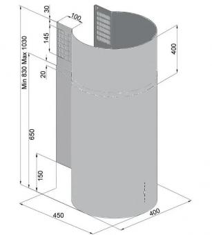 Вытяжка кухонная Fabiano Cylindra 40 Inox 8105.504.1028: 2