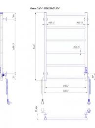 Полотенцесушитель электрический MARIO Классик F НР-І черный 800х530/75 TR (2.3.0703.10.BM): 2
