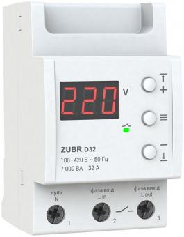Реле напряжения однофазное на 3 модуля ZUBR D32 (4820120220418): 1