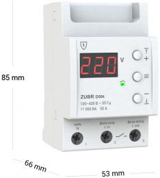Реле напряжения однофазное на 3 модуля ZUBR D50t (4820120220470): 3