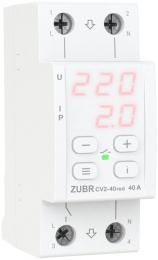 Реле напряжения с контролем тока однофазное на 2 модуля ZUBR CV2-40 red (4820120222160): 1