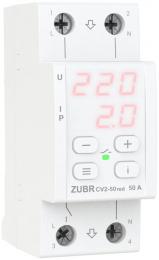 Реле напряжения с контролем тока однофазное на 2 модуля ZUBR CV2-50 red (4820120222177): 1