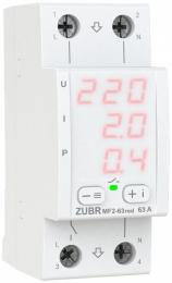 Реле мультифункциональное однофазное на 2 модуля ZUBR MF2-63 red (4820120221781): 1
