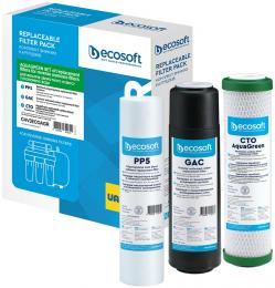 Комплект картриджей Ecosoft 1-2-3 улучшенный для фільтрів зворотного осмосу с функцией экономии воды (CHV3ECOAGR): 1