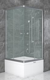 Душевая кабина SHOWER Saturn STN-1019 (90х90х160)  профиль хром, матовое стекло: 1