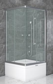 Душевая кабина SHOWER Saturn STN-1019 (90х90х160)  профиль хром, матовое стекло: 1