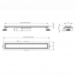 Душевой трап с решеткой VOLLE MASTER LINEA Capri 60 см 9046.210114: 2