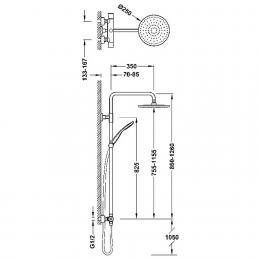 Душевая система TRES Base Plus 21639502NM: 3