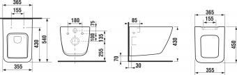 Унитаз подвесной без ободка JIKA Cubito Pure Rimless с сиденьем soft-close H820423H893422: 3