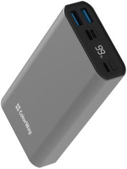 Универсальная мобильная батарея ColorWay Power Bank 20 000 mAh Full (USB QC3.0 + USB-C Power Delivery 22.5W) Gray (CW-PB200LPH3GR-PDD): 2
