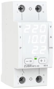 Реле мультифункциональное однофазное на 2 модуля ZUBR MF2-40 (4820120222573): 1