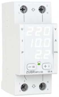 Реле мультифункциональное однофазное на 2 модуля ZUBR MF2-50 (4820120222580): 1