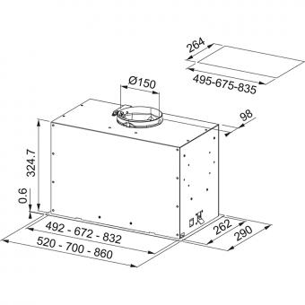 Вытяжка Franke Box Flush EVO FBFP XS A52 305.0665.368: 2