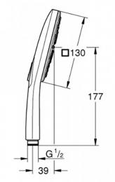 Ручной душ GROHE RAINSHOWER SMARTACTIVE CUBE 150 26550000: 2