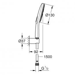 Душевой набор GROHE RAINSHOWER Smartactive 130 26581000: 2