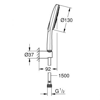 Душевой набор GROHE RAINSHOWER Smartactive 130 26581000: 2