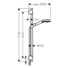 Душевой гарнитур HANSGROHE VERNIS BLEND 26422670: 2