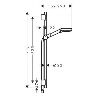 Душевой гарнитур HANSGROHE VERNIS BLEND 26422670: 2