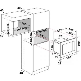 Встраиваемая микроволновая печь WHIRLPOOL WMF200GNB: 4