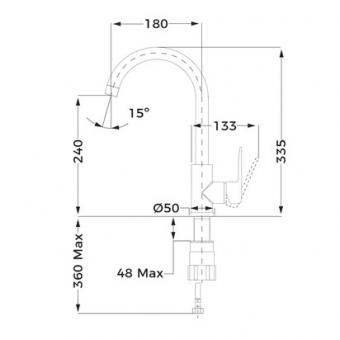 Смеситель для кухни TEKA IN 915 53915620N: 2