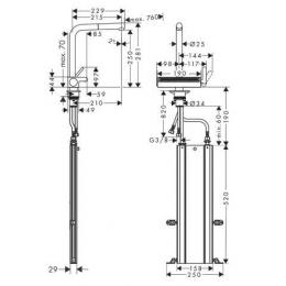 Смеситель для кухни HANSGROHE Aguno Select 250 2jet 73830800: 3