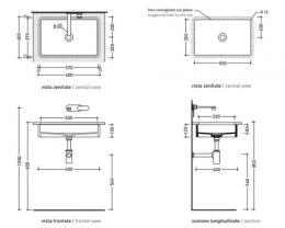 Умывальник FLAMINIA Miniwash 60 MW60SP: 2