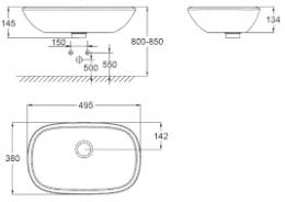 Умывальник GROHE Euro Eurostyle 50x38 39216000: 2