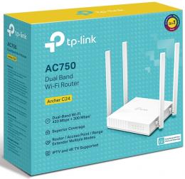 Беспроводной маршрутизатор TP-Link ARCHER C24 (AC750, 1хFE WAN, 4хFE LAN, 4 внешние антенны): 4