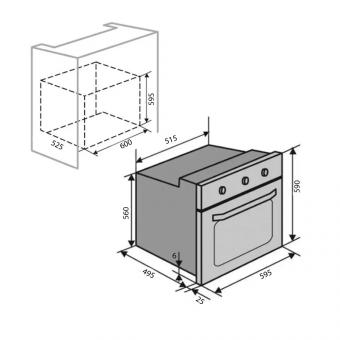 Духовой шкаф электрический VENTOLUX EO60MT-6K BK: 5