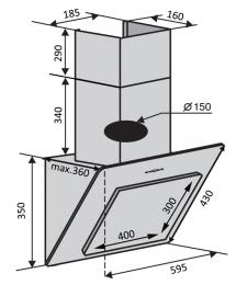 Вытяжка VENTOLUX FIORE 60 BK (1000) PB: 3