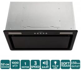 Вытяжка VENTOLUX PUNTO 52 BKG (1000) ST: 2