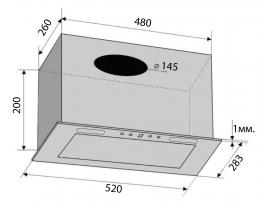 Вытяжка VENTOLUX PUNTO 52 BKG (800) KN: 3