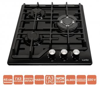 Варочная поверхность газовая VENTOLUX HG430-L3 CEST (BK): 2