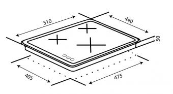 Варочная поверхность газовая VENTOLUX HG430-L3 CEST (BK): 5