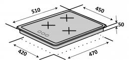 Варочная поверхность газовая VENTOLUX HG430 CEST (X) 7: 4